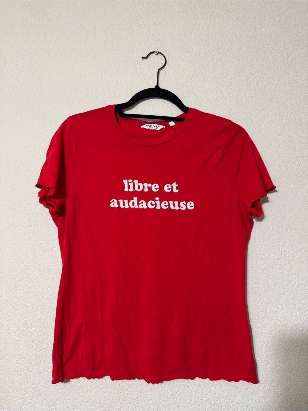 NAF NAF Red Short Sleeve Graphic Tee